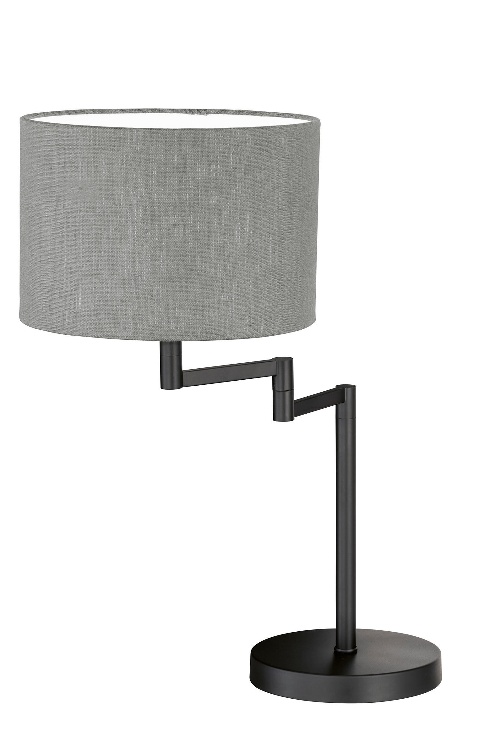 Fischer & Honsel Tischleuchte Rota Grau, Weiß 55 cm