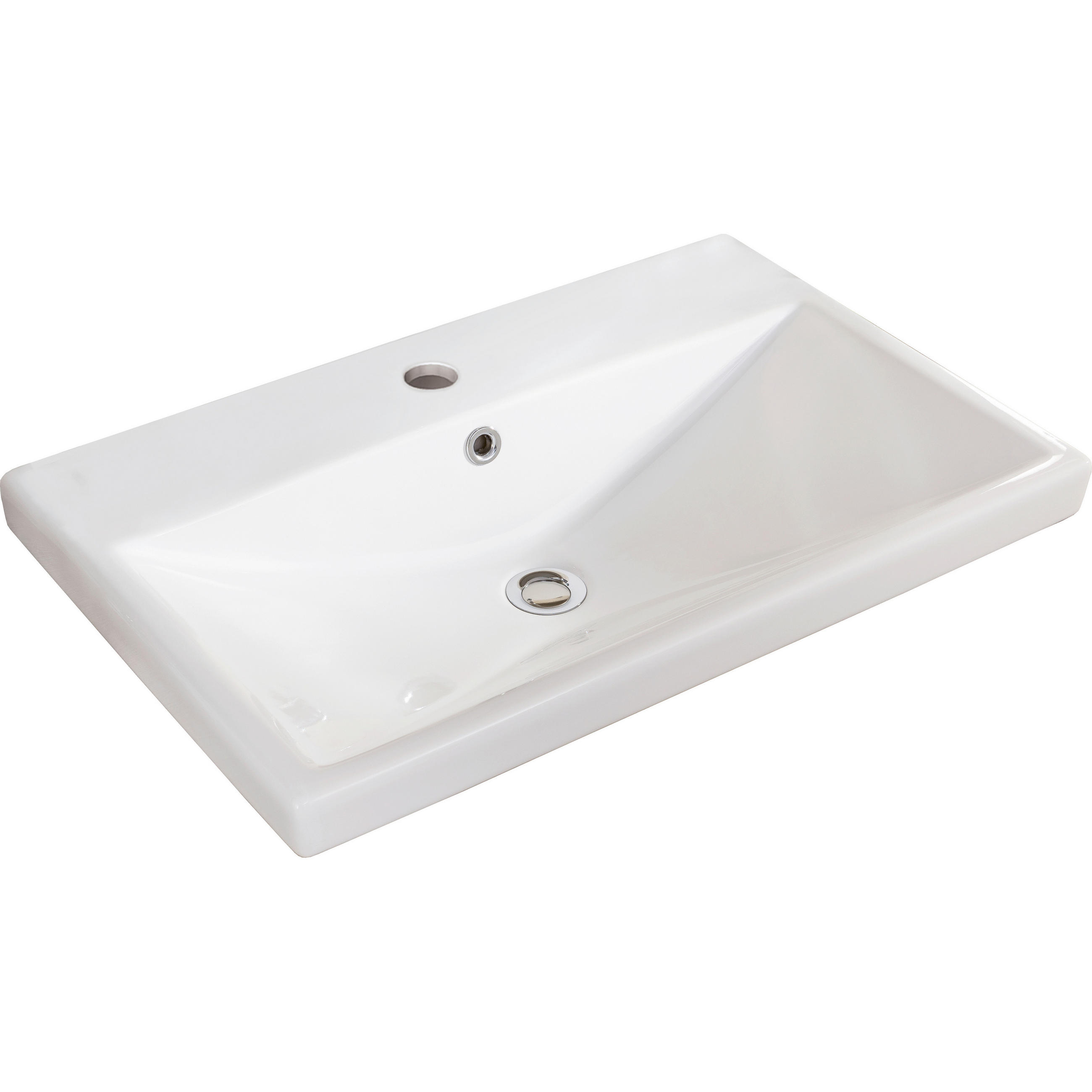 Voleo Waschbecken Lara Weiß 70x16.5x45 cm