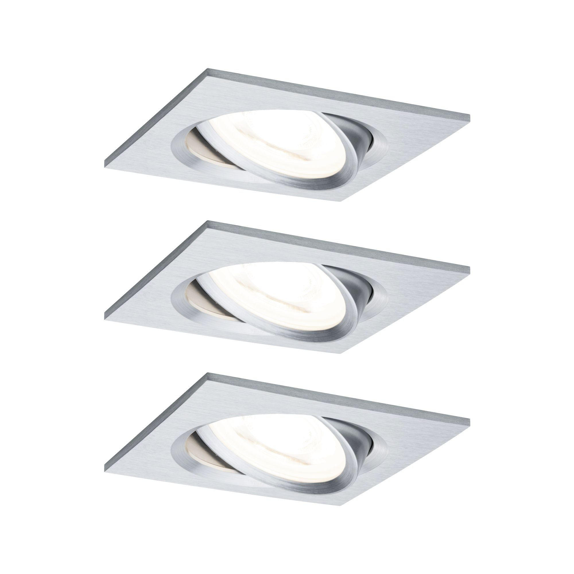 LED-DECKENLEUCHTE 8,4/8,4 cm   - Alufarben, Basics, Metall (8,4/8,4cm) - Paulmann