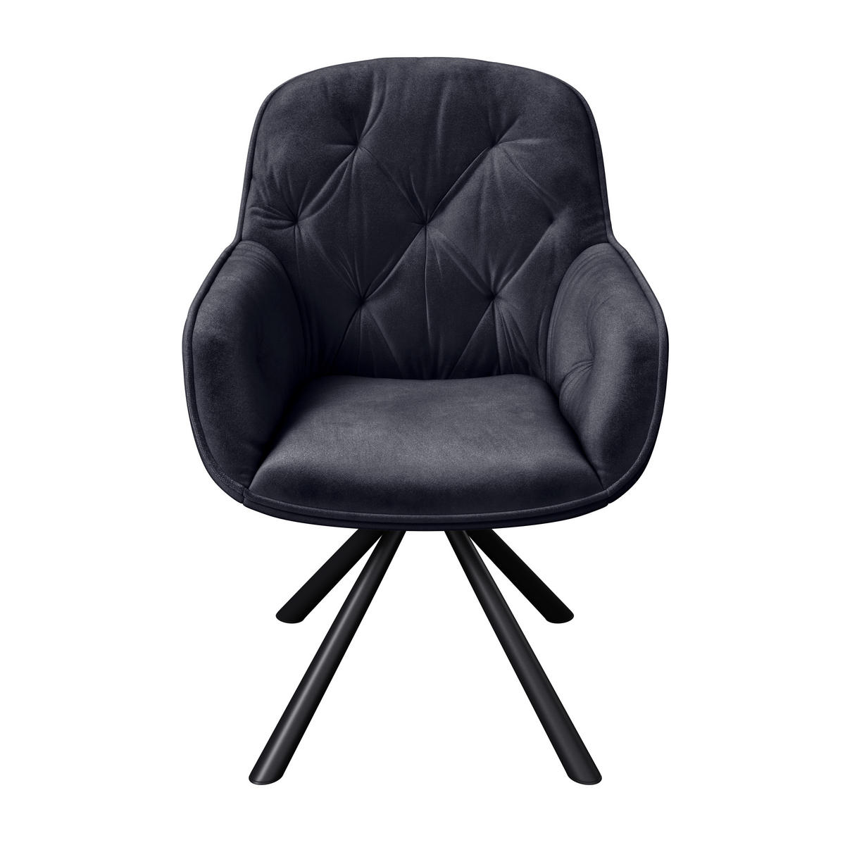 STOL MED ARMSTÖD järn sammet  - svart, Klassisk, metall/textil (62/85/62cm) - Hom`in