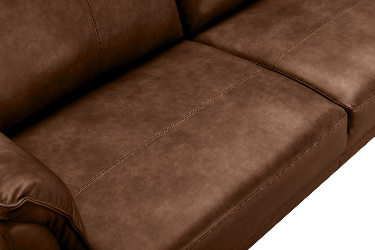 DVOSJED drvo, tekstil, koža  tamno smeđa    - tamno smeđa/crna, Design, koža/drvo (195/87/90cm) - MID.YOU