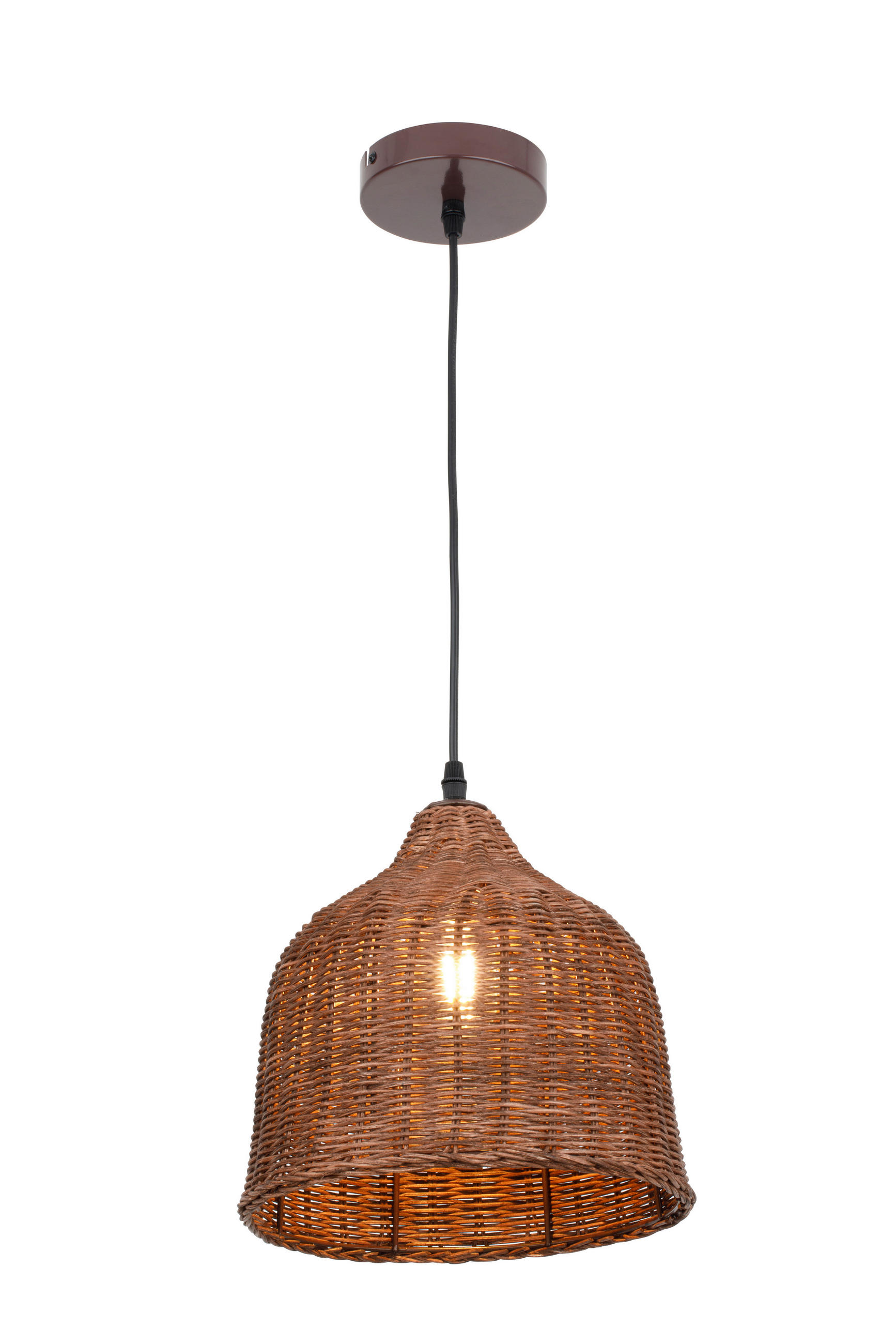 HÄNGELEUCHTE 26,5/150 cm    - Braun, Trend, Holz/Metall (26,5/150cm) - Collett's Monde