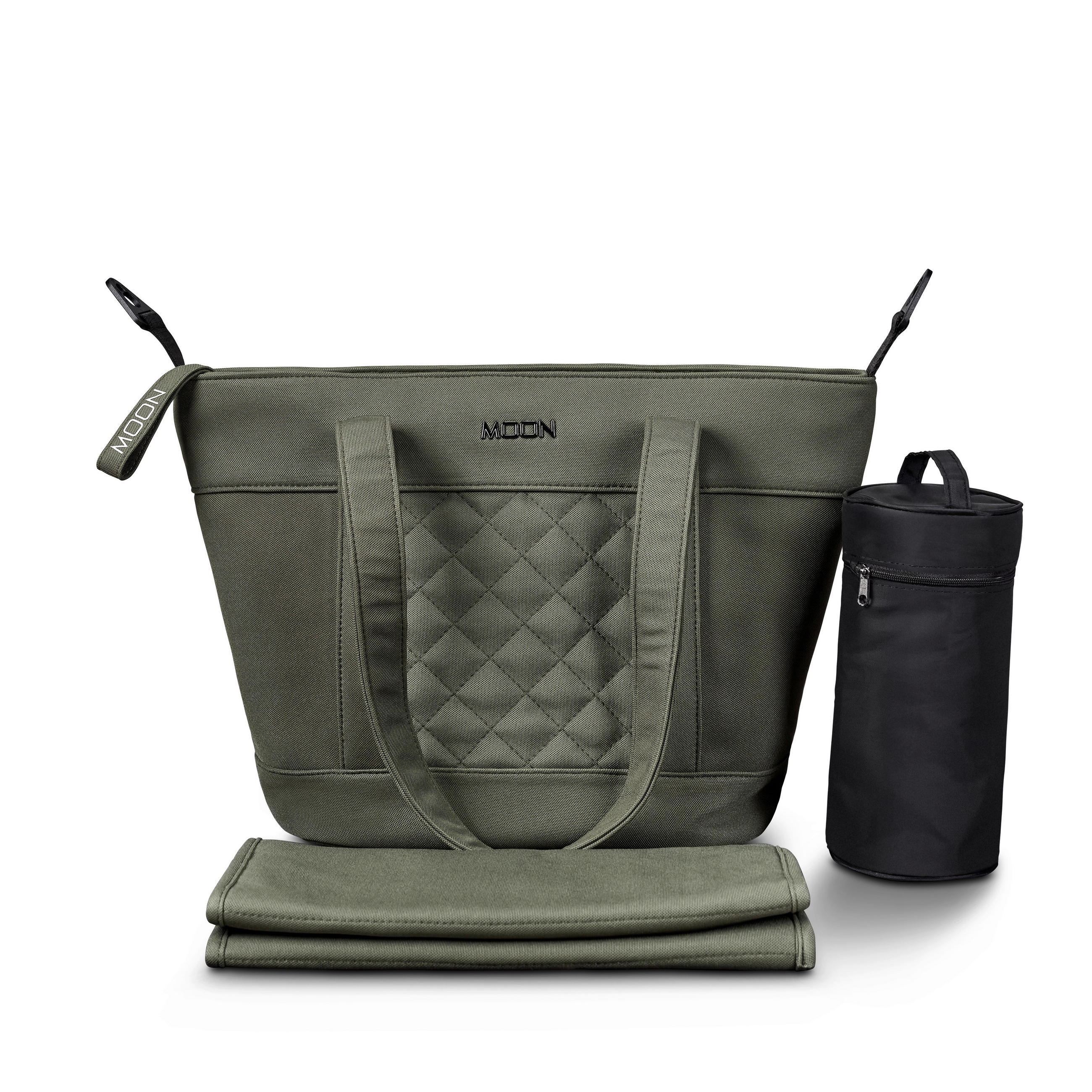 TORBA ZA PREVIJANJE V-Shape Bag - maslinasto zelena, Basics, tekstil (41/16/28cm) - Moon