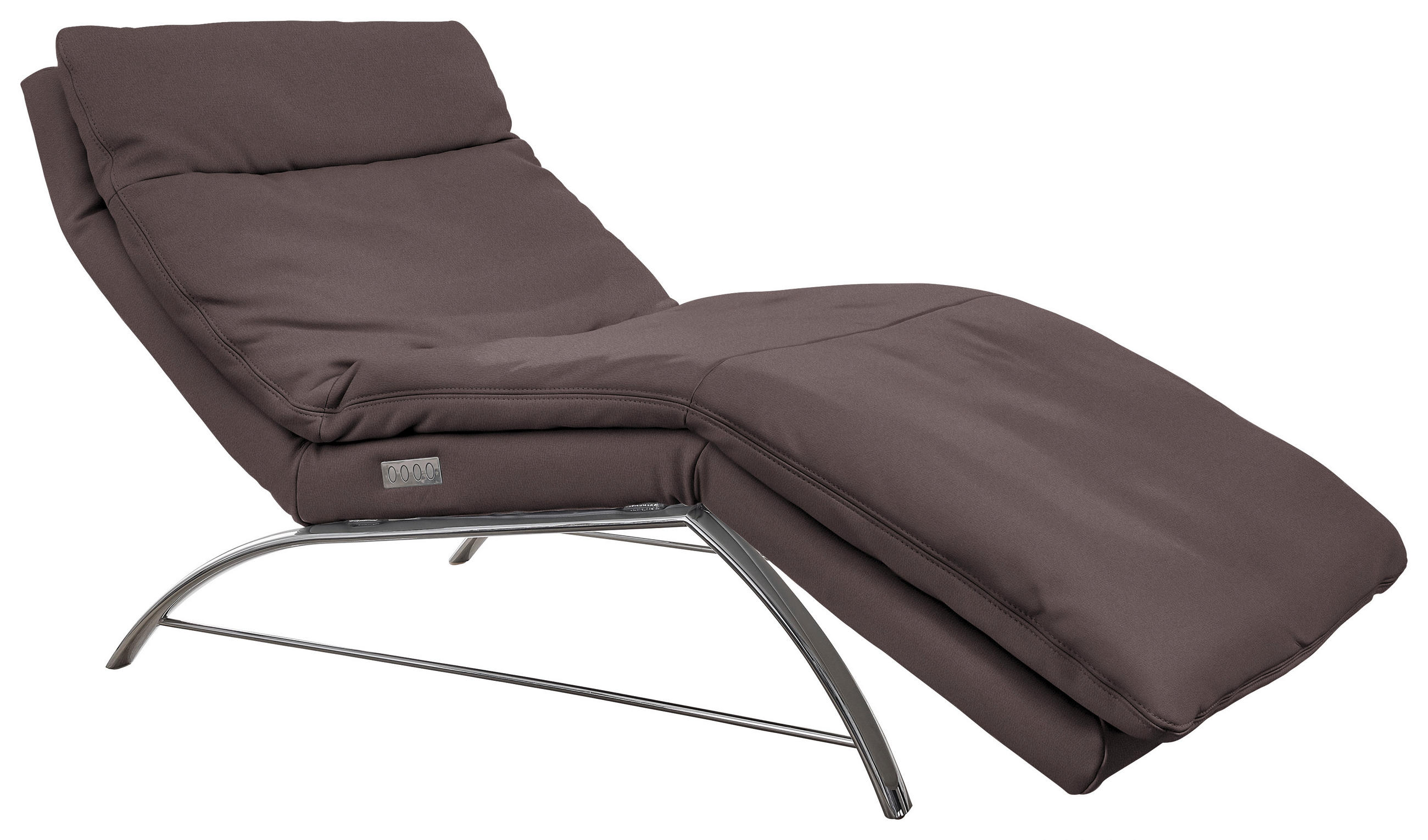 RELAXLIEGE in Echtleder Dunkelbraun  - Dunkelbraun/Alufarben, Basics, Leder (95/91/170cm) - Chilliano