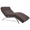 RELAXLIEGE in Echtleder Dunkelbraun  - Dunkelbraun/Alufarben, Basics, Leder (95/91/170cm) - Chilliano