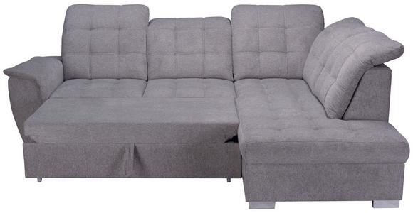ECKSOFA Dunkelbraun Chenille  - Chromfarben/Dunkelbraun, KONVENTIONELL, Kunststoff/Textil (260/205cm) - Carryhome