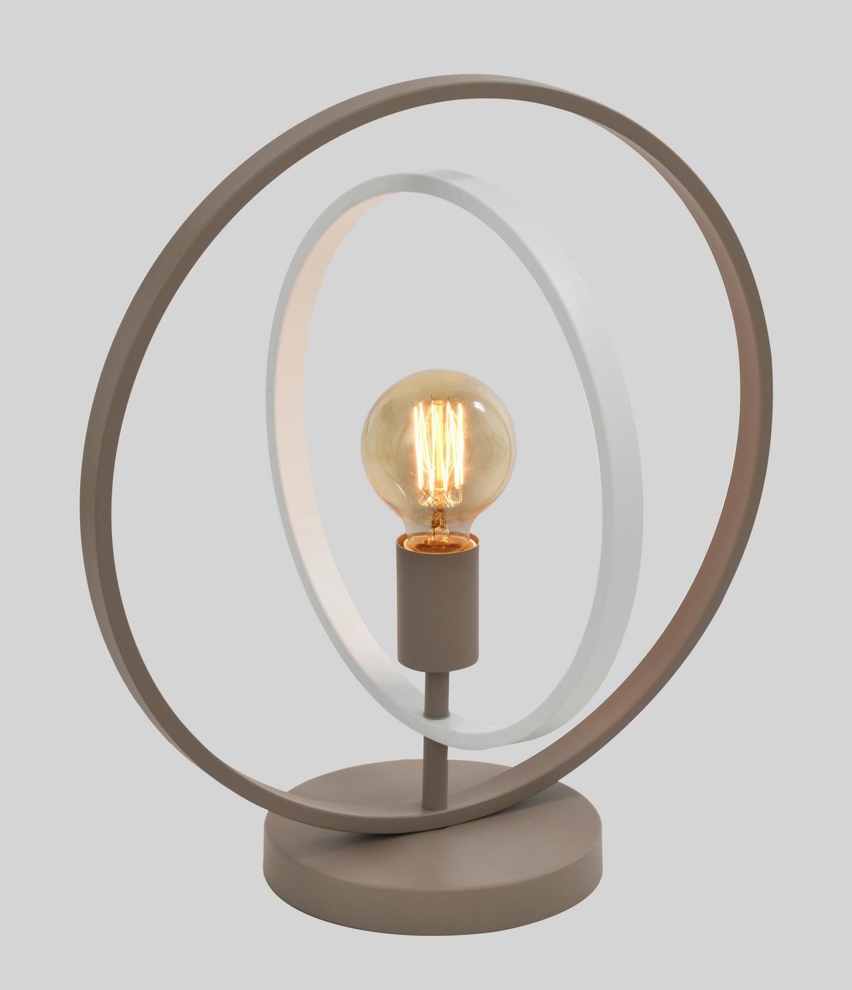 TISCHLEUCHTE Montpellier 40/42,5/30 cm  - Sandfarben/Weiß, Design, Kunststoff/Metall (40/42,5/30cm)