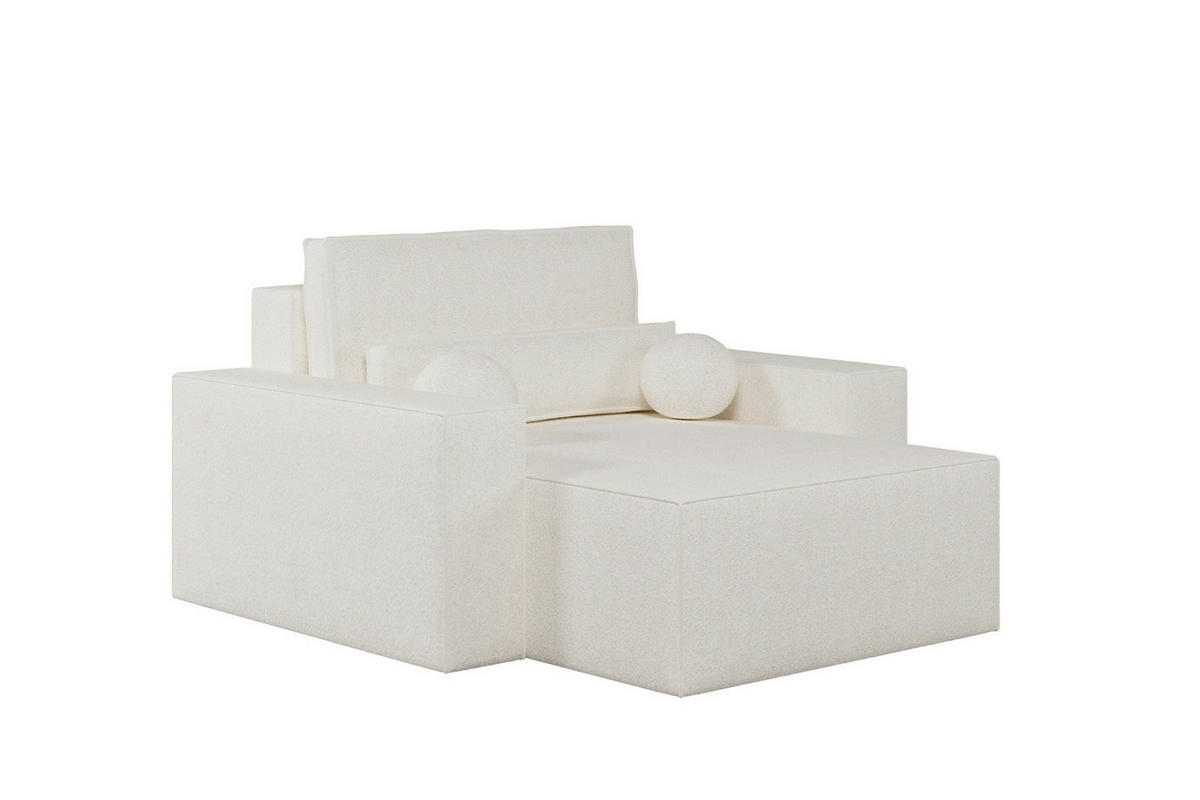 XXL-SESSEL - Creme/Schwarz, Design, Textil (146/85/162cm) - MID.YOU