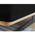 ECKSOFA in Echtleder Schwarz 305/163 cm - Eichefarben/Schwarz, Design, Leder/Holz (305/163cm) - Novel