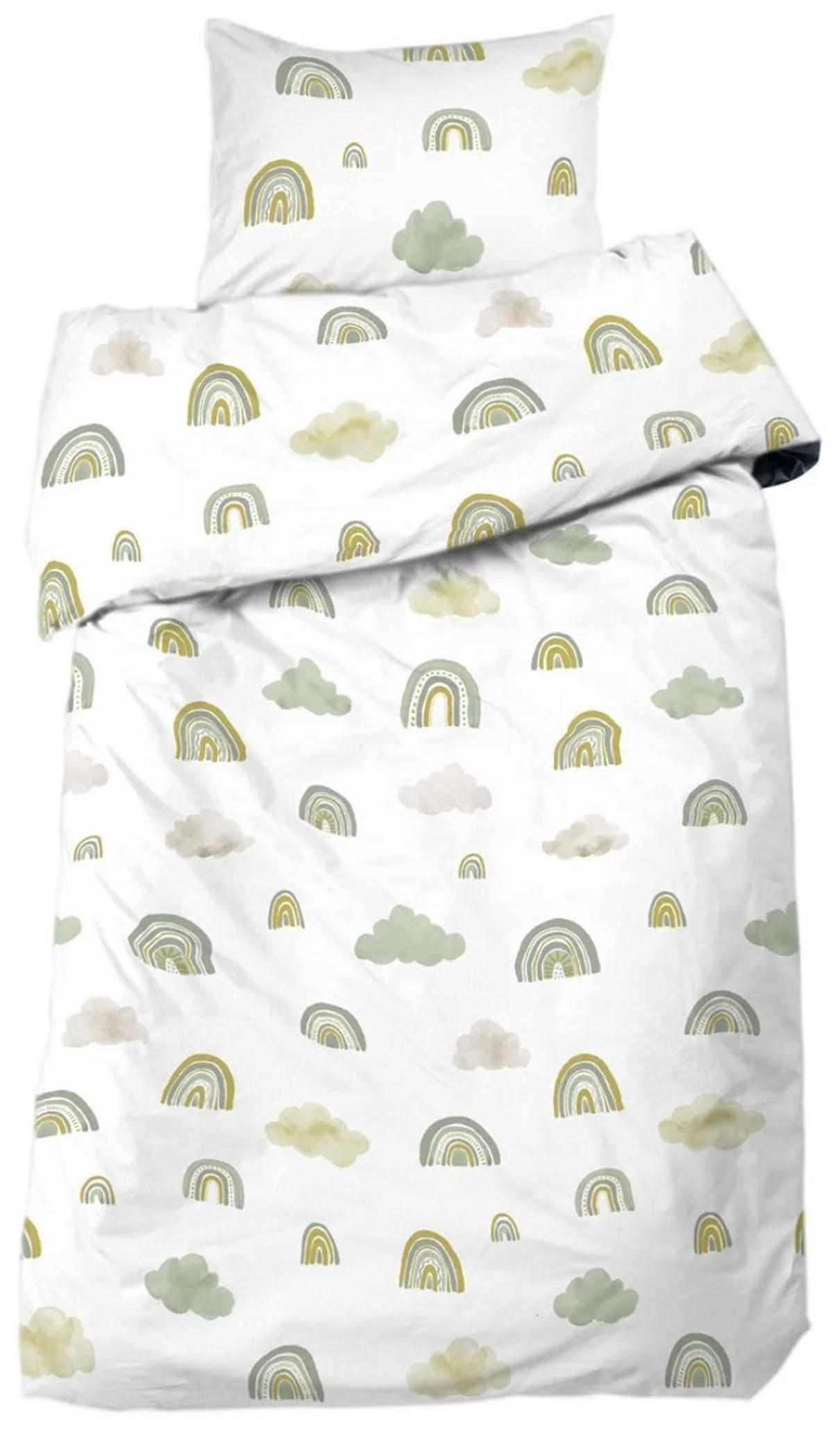 BABY PÅSLAKANSET vävt tyg 100/130 cm  - vit/grön, Basics, textil (100/130cm) - Best Price