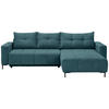 ECKSOFA Petrol Webstoff  - Petrol/Schwarz, KONVENTIONELL, Textil/Metall (292/192cm) - Carryhome