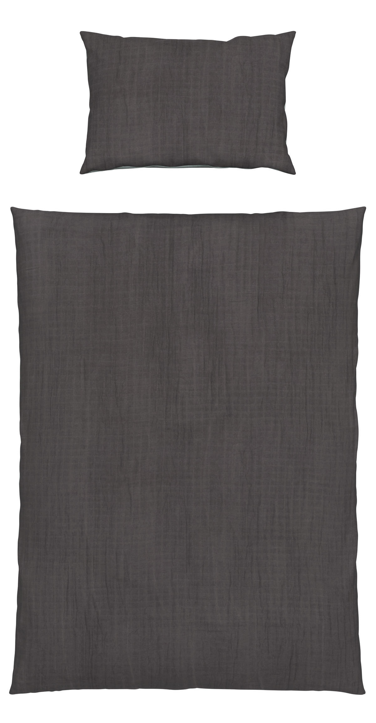 BABYBETTWÄSCHESET 100/135 cm  - Grau/Grün, Trend, Textil (100/135cm) - Patinio