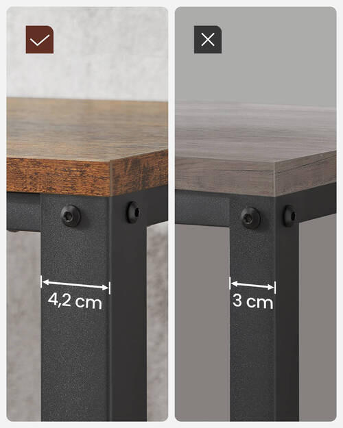 BEISTELLTISCH 45/45/55 cm Braun, Schwarz quadratisch  - Schwarz/Braun, Trend, Holzwerkstoff/Metall (45/45/55cm) - Boxxx