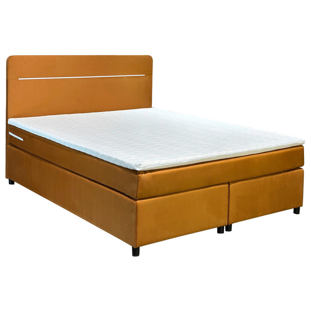 Boxbett Mit Topper 180x200 Cm Stream Honigfarben