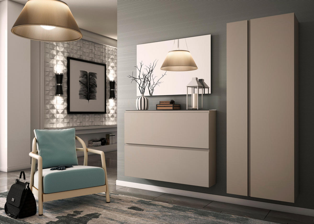 GARDEROBENSCHRANK Gardasee  in 60/165/33 cm  - Taupe, Design, Holzwerkstoff (60/165/33cm) - Moderano