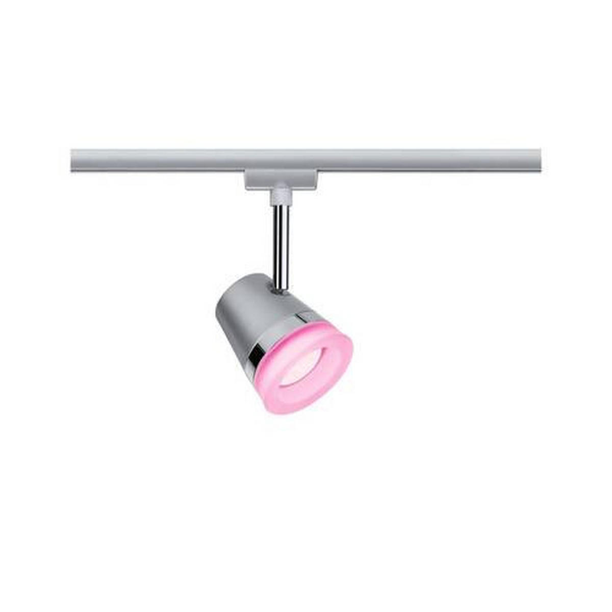 SCHIENENSYSTEM-STRAHLER URail 8,5/18,5 cm   - Chromfarben, Basics, Kunststoff/Metall (8,5/18,5cm) - Paulmann