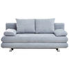 SCHLAFSOFA Mikrofaser Hellblau  - Chromfarben/Hellblau, Design, Kunststoff/Textil (196/74/90cm) - Carryhome