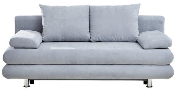 SCHLAFSOFA Mikrofaser Hellblau - Chromfarben/Hellblau, Design, Kunststoff/Textil (196/74/90cm) - Carryhome