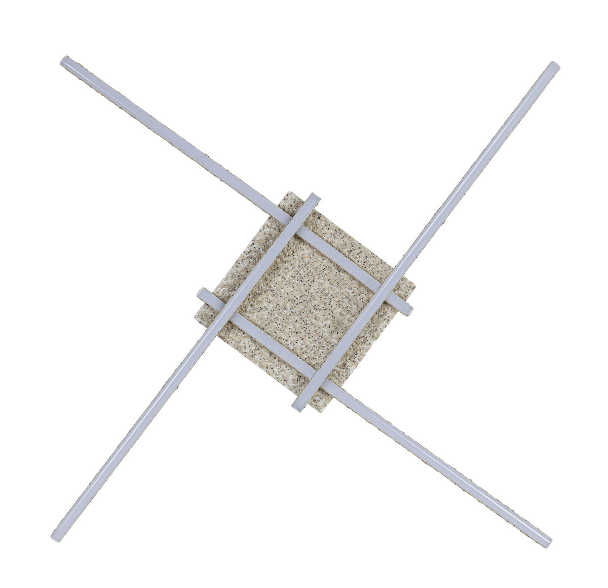 DECKENLEUCHTE 80/80/6,5 cm  - Weiß, Trend, Kunststoff/Metall (80/80/6,5cm) - Collett's Monde