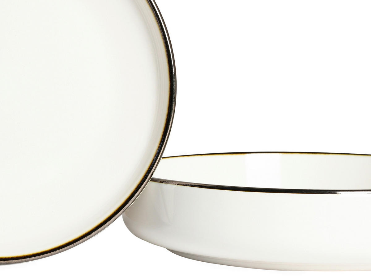 KOMPLETT SERVIS Nordic Festive Creme 30 delar  - guldfärgad/cremefärgad, Basics, keramik - Creatable