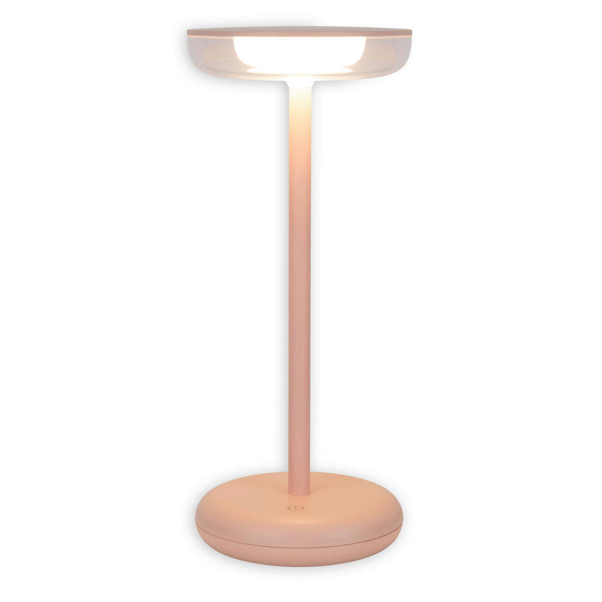 AKKU-TISCHLEUCHTE PASI 10,5/11/26 cm  - Hellrosa, Design, Kunststoff/Metall (10,5/11/26cm) - Näve
