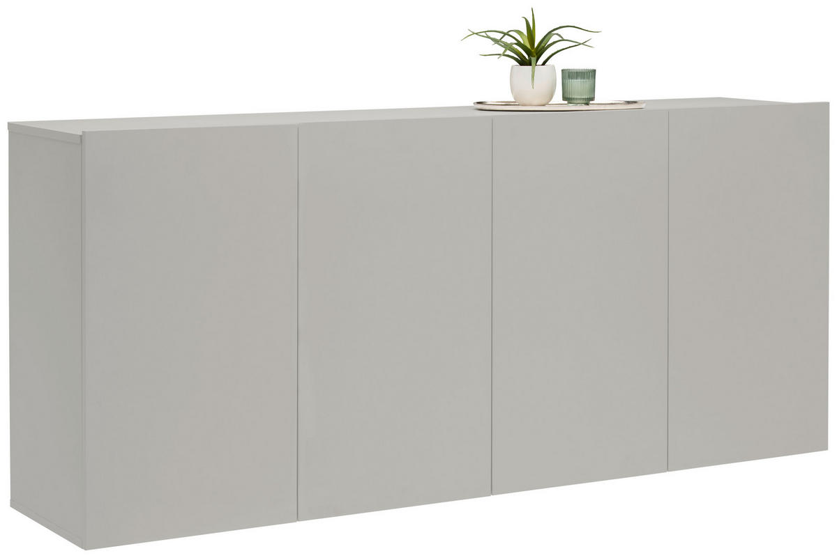 KOMODA, bež  - bež, Design, leseni material (180/80/42cm) - Hom`in