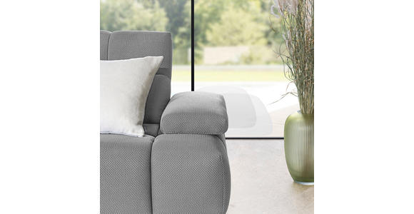 ECKSOFA in Struktur Grauweiß 233/313 cm - Grauweiß/Schwarz, Design, Kunststoff/Textil (233/313cm) - Emilio Belluti
