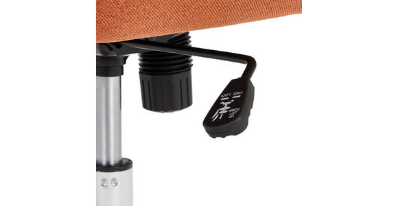 ARMLEHNSTUHL in Eisen Webstoff - Edelstahlfarben/Orange, KONVENTIONELL, Textil/Metall (60/77-84/66cm) - Novel