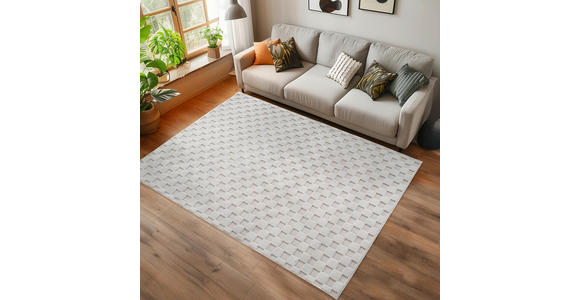 FLACHWEBETEPPICH 60/110 cm HELIX Creme  - Creme, Basics, Kunststoff/Textil (60/110cm) - Novel