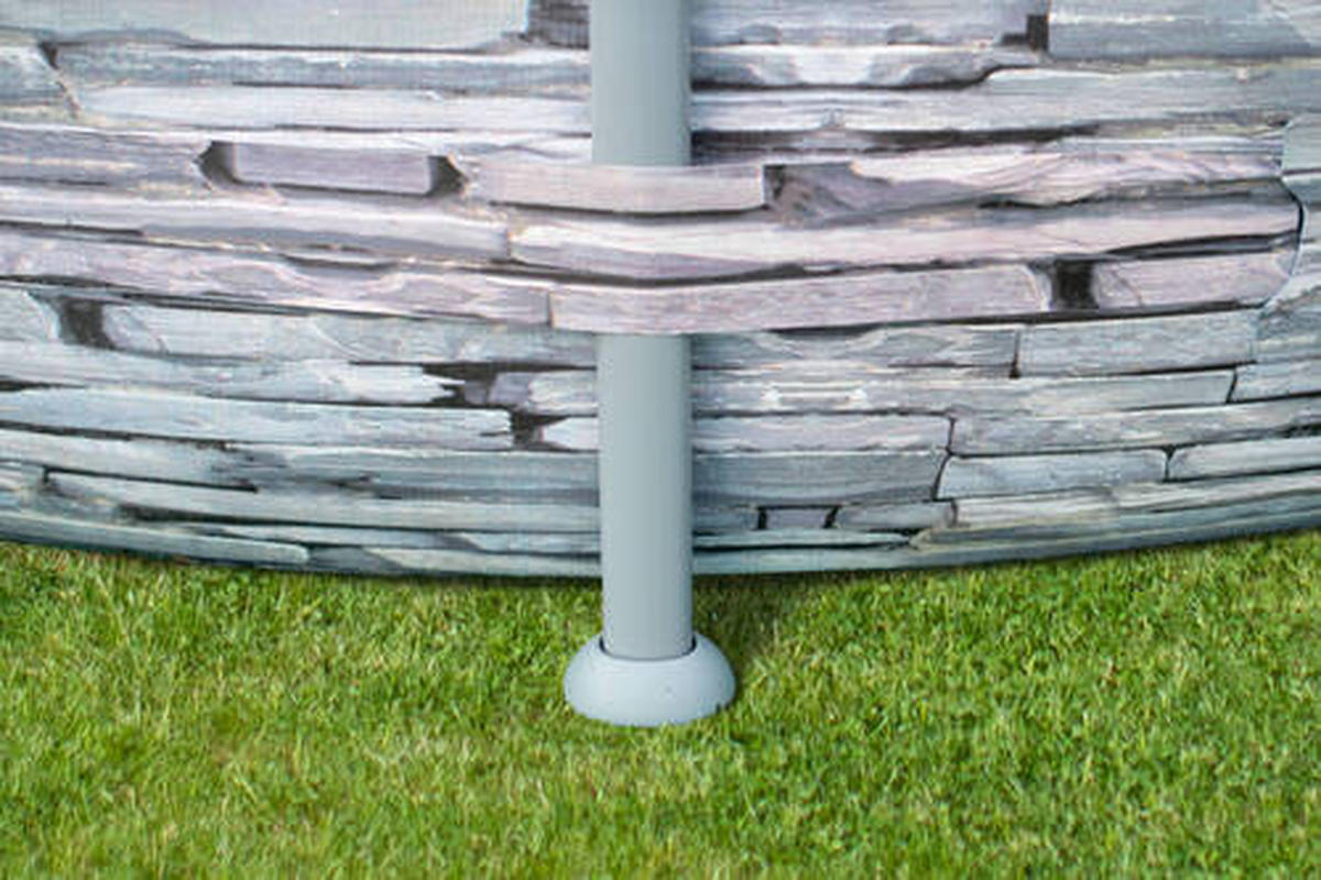 POOL PGP4W01442B 427/107 cm  - Grau, KONVENTIONELL, Kunststoff (427/107cm) - Ambia Garden