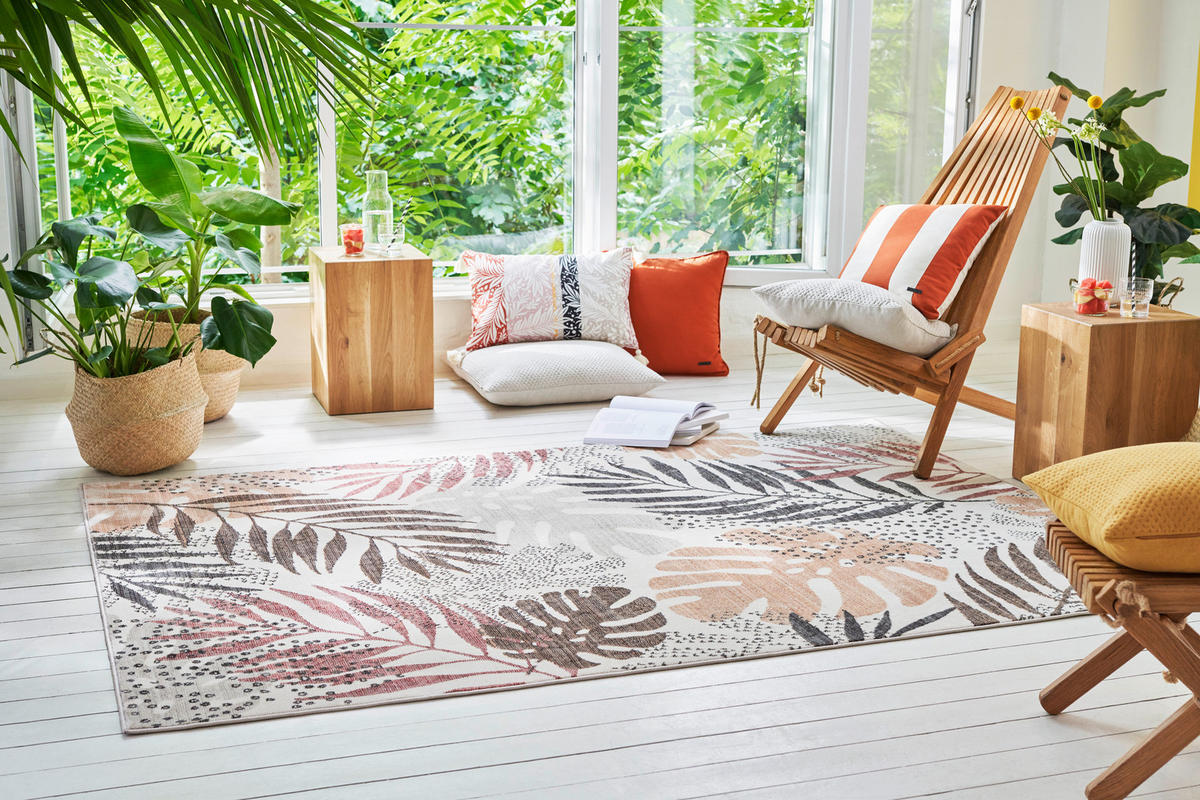 WEBTEPPICH 80/150 cm Florence Braun, Rot, Beige  - Beige/Rot, KONVENTIONELL, Textil (80/150cm) - Esprit