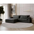 ECKSOFA  in Webstoff Anthrazit  198/306 cm  - Anthrazit/Schwarz, MODERN, Kunststoff/Textil (198/306cm) - Carryhome