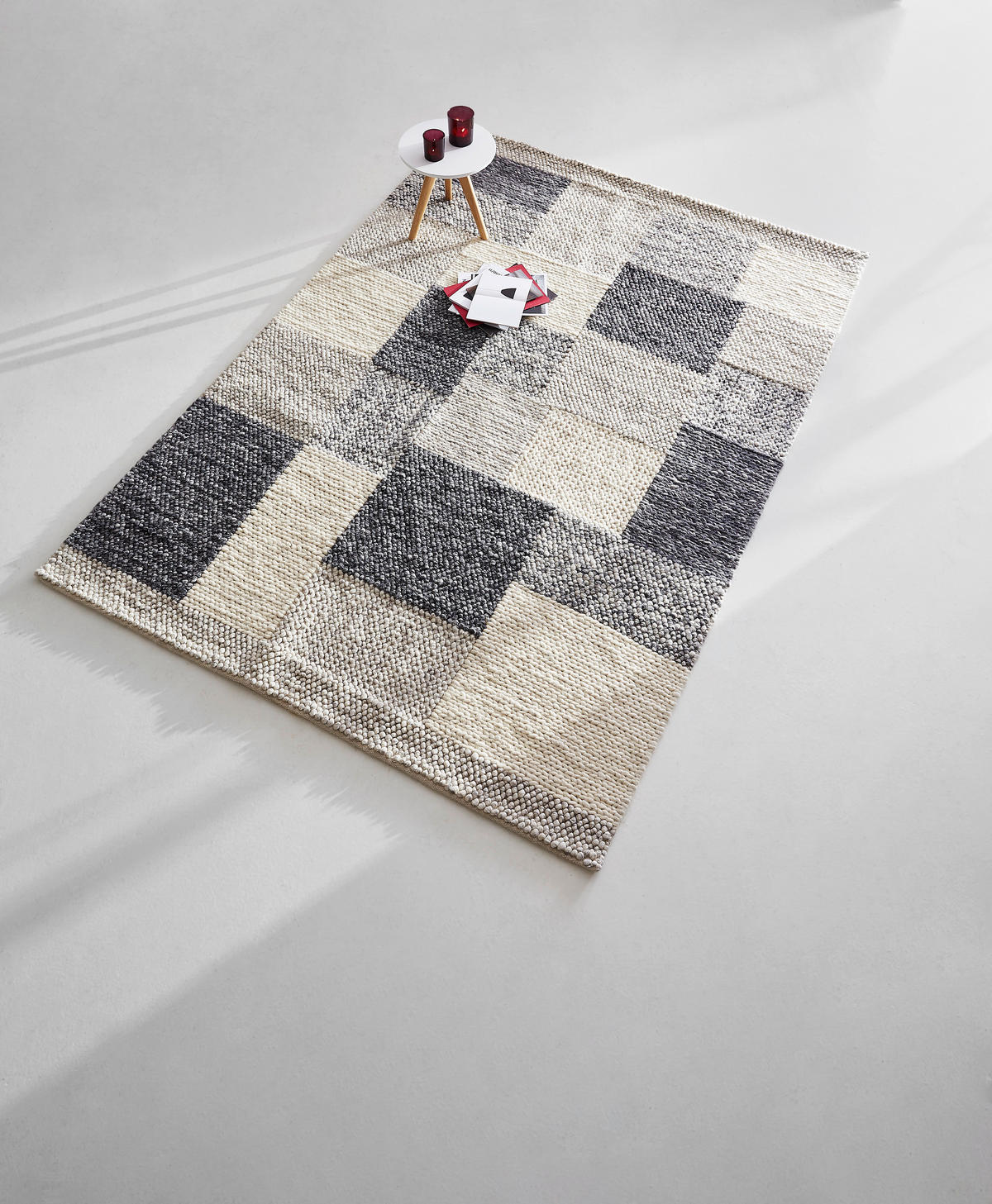 RUČNO TKANI TEPIH 160/230 cm   siva  Nordic  - siva, Natur, tekstil (160/230cm) - Linea Natura