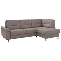 ECKSOFA  in Flachgewebe Altrosa  244/160 cm  - Alufarben/Altrosa, KONVENTIONELL, Textil/Metall (244/160cm) - Beldomo Comfort