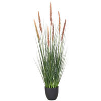 KUNSTPFLANZE Grasbündel 95 cm  - Schwarz/Grün, Basics, Kunststoff (95cm)