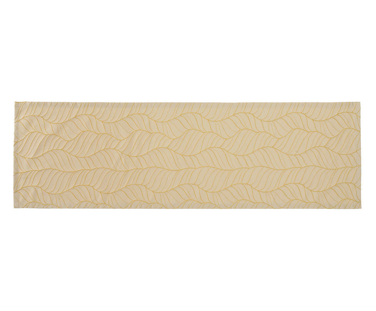 TISCHLÄUFER Milena 40/140 cm  - Gelb/Weiß, Basics, Textil (40/140cm) - Novel