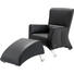 SESSEL Echtleder Schwarz - Schwarz/Alufarben, Design, Leder/Metall (86/91/85cm) - Rolf Benz