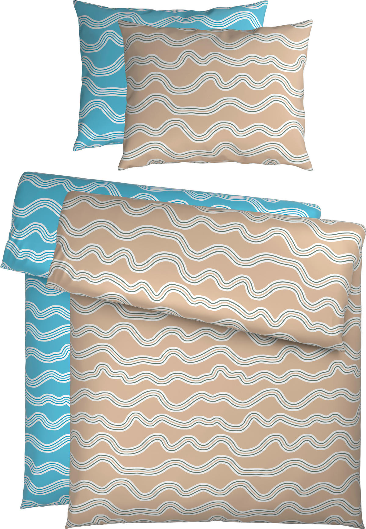 POSTEĽNÁ BIELIZEŇ, satén, svetlomodrá, 140/200 cm - svetlomodrá, Konventionell, textil (140/200cm) - Esposa