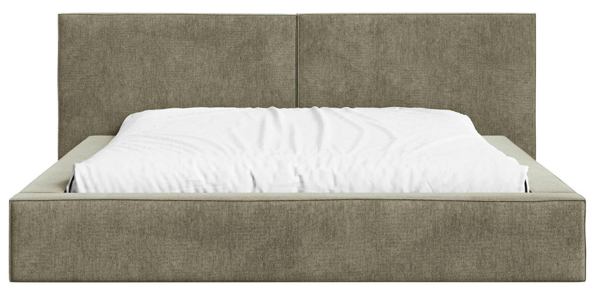 POLSTERBETT Bettkasten Olivgrün 180/200 cm  - Schwarz/Olivgrün, MODERN, Holz/Kunststoff (180/200cm) - MID.YOU