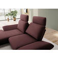 ECKSOFA  in Flachgewebe Bordeaux  155/234 cm  - Bordeaux/Schwarz, Design, Textil/Metall (155/234cm) - Dieter Knoll