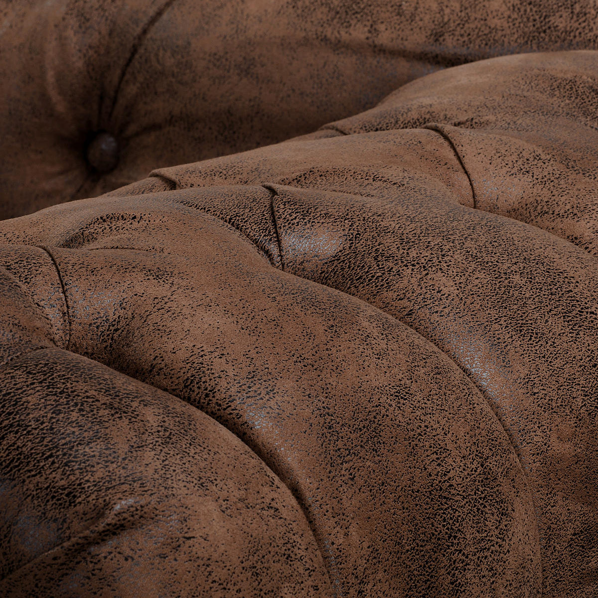 RÉCAMIERE Lederlook Dunkelbraun  - Dunkelbraun/Braun, Design, Holz/Textil (185/93/75cm) - Livetastic