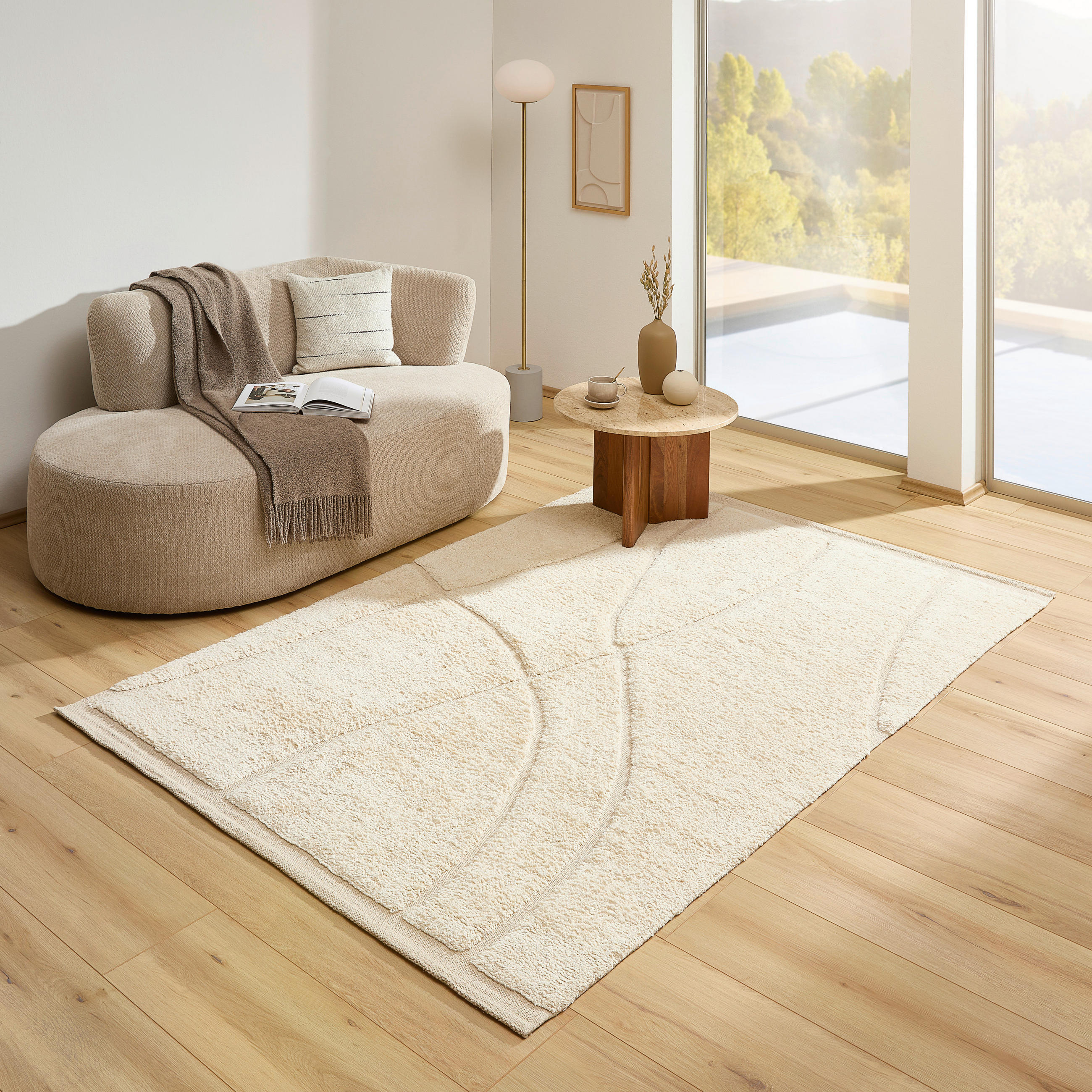 HANDWEBTEPPICH 160/230 cm Naturfarben  - Naturfarben, Design, Textil (160/230cm) - Novel