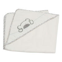 KAPUZENBADETUCH 100/100 cm    - Creme/Grau, Basics, Textil (100/100cm) - Bebe's Collection