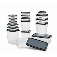 FRISCHHALTEDOSENSET GOURMETmaxx 17-teilig  - Transparent/Anthrazit, Basics, Kunststoff - GOURMETMAXX