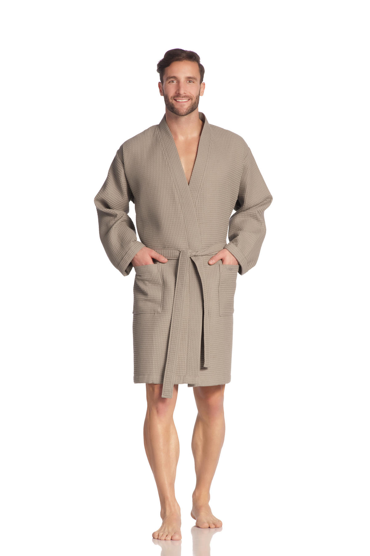 BADEMANTEL Rom S Unisex  - Taupe, Basics, Textil (Snull) - Vossen