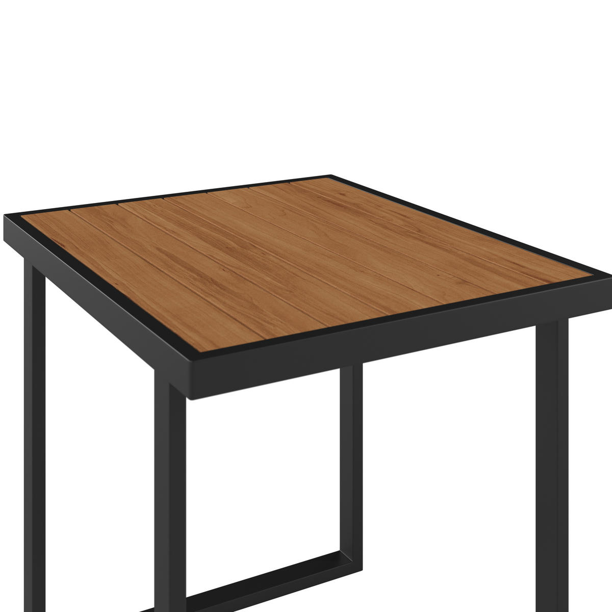 DINING-LOUNGESET Akazie vollmassiv Stahl  - Schwarz/Naturfarben, MODERN, Holz/Metall (152/58/67cm) - Ambia Garden