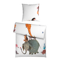 BETTWÄSCHE Dieren Stapelen Flanell 135/200 cm  - Multicolor, Design, Textil (135/200cm) - Novel