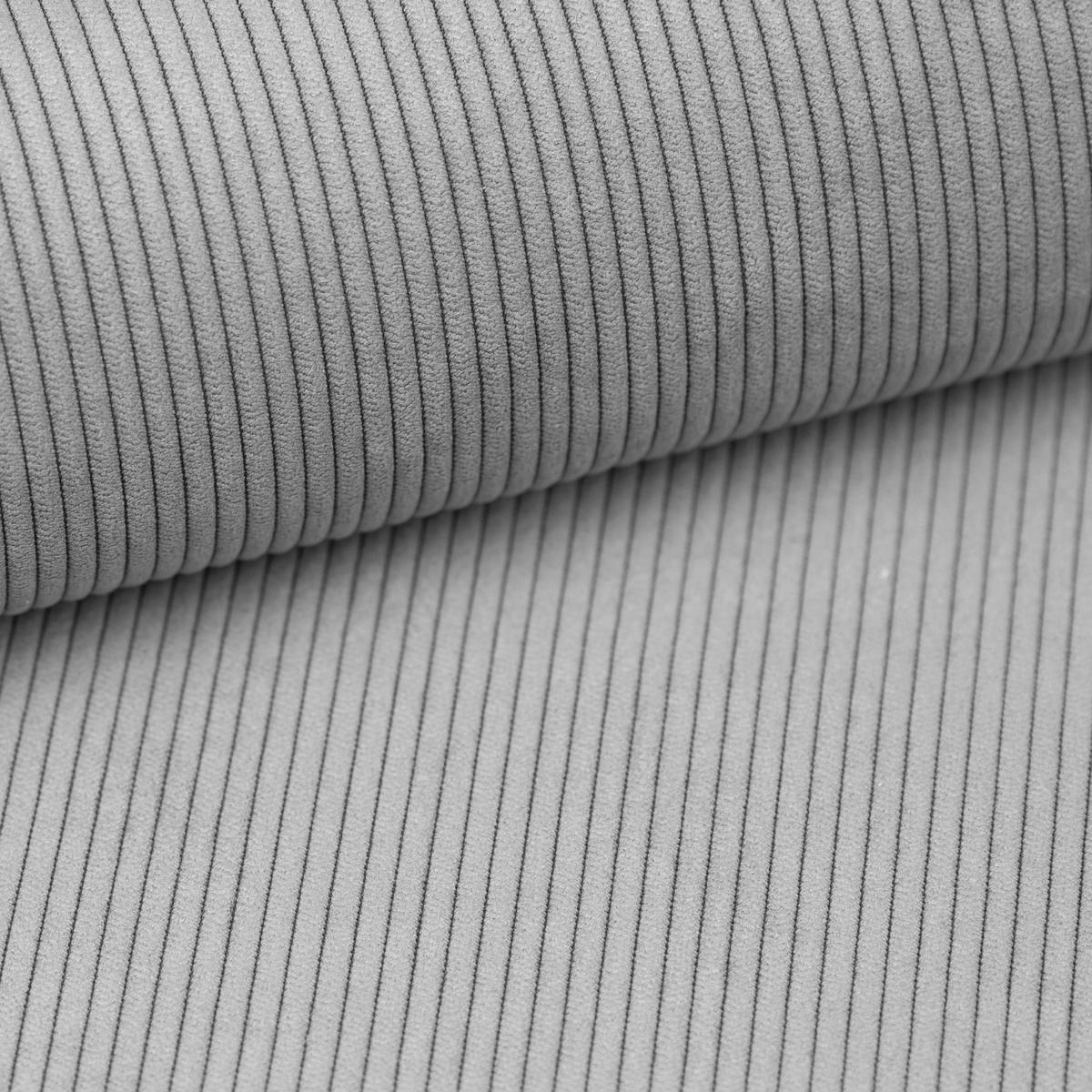 SCHLAFSOFA in Cord Silberfarben  - Silberfarben/Schwarz, Design, Kunststoff/Textil (250/92/105cm) - Carryhome