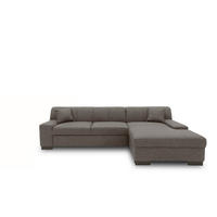ECKSOFA  in Webstoff Grau  268/153 cm  - Wengefarben/Grau, Design, Holz/Textil (268/153cm) - MID.YOU
