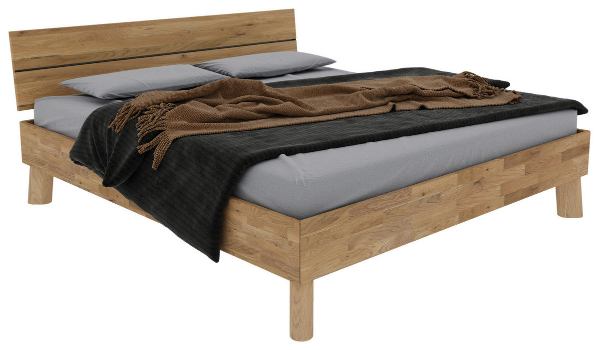 BETT 180/200 cm  in Naturfarben  - Naturfarben, MODERN, Holz (180/200cm) - MID.YOU
